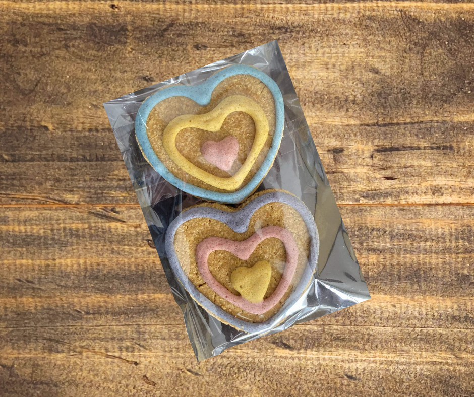 Biscuits "Duo de cœurs Arc en ciel"