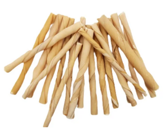 Bâtons de collagène de bœuf torsadés 5″